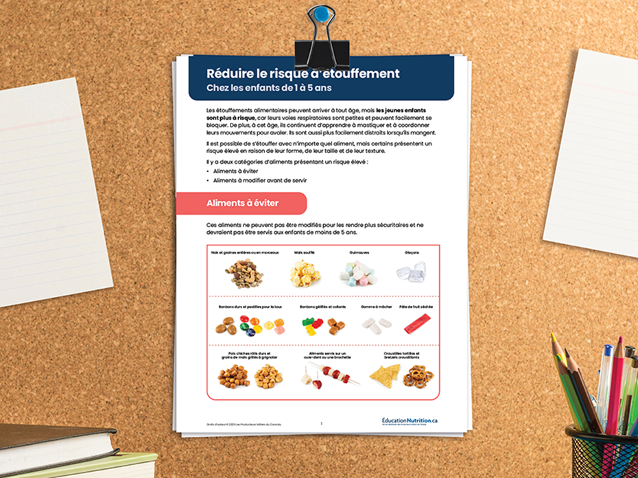 guide d'étouffement sur un tableau d'affichage
