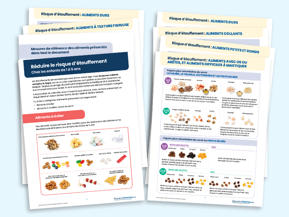 Guide: Réduire le risque d’étouffement Chez les enfants de 1 à 5 ans 